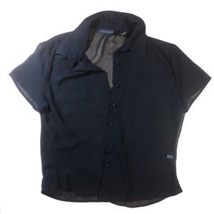 The Limited vintage 90s black sheer blouse/top